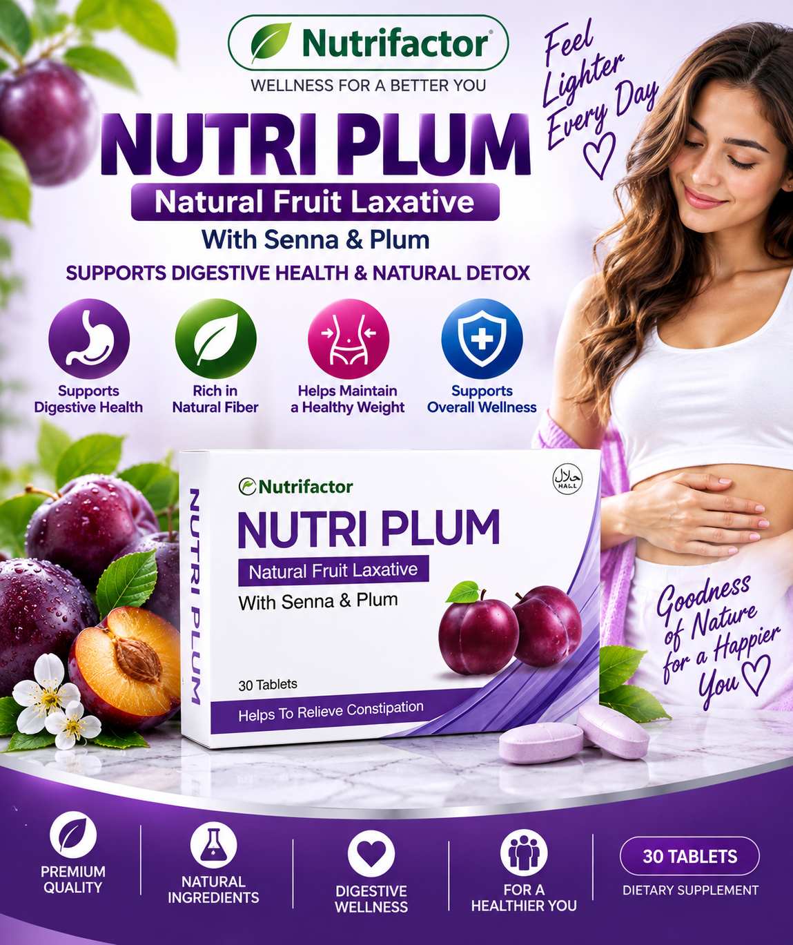 Nutrifactor Nutri Plum – Senna & Plum Laxative | 30 Tablets Nutrifactor Nutri Plum – Senna & Plum Laxative | 30 Tablets