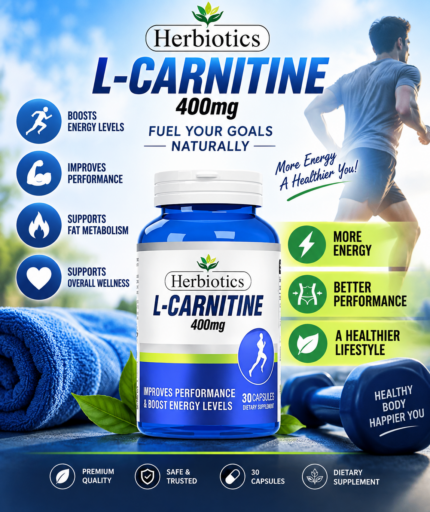Herbiotics L-Carnitine 400mg – Energy & Fitness Support
