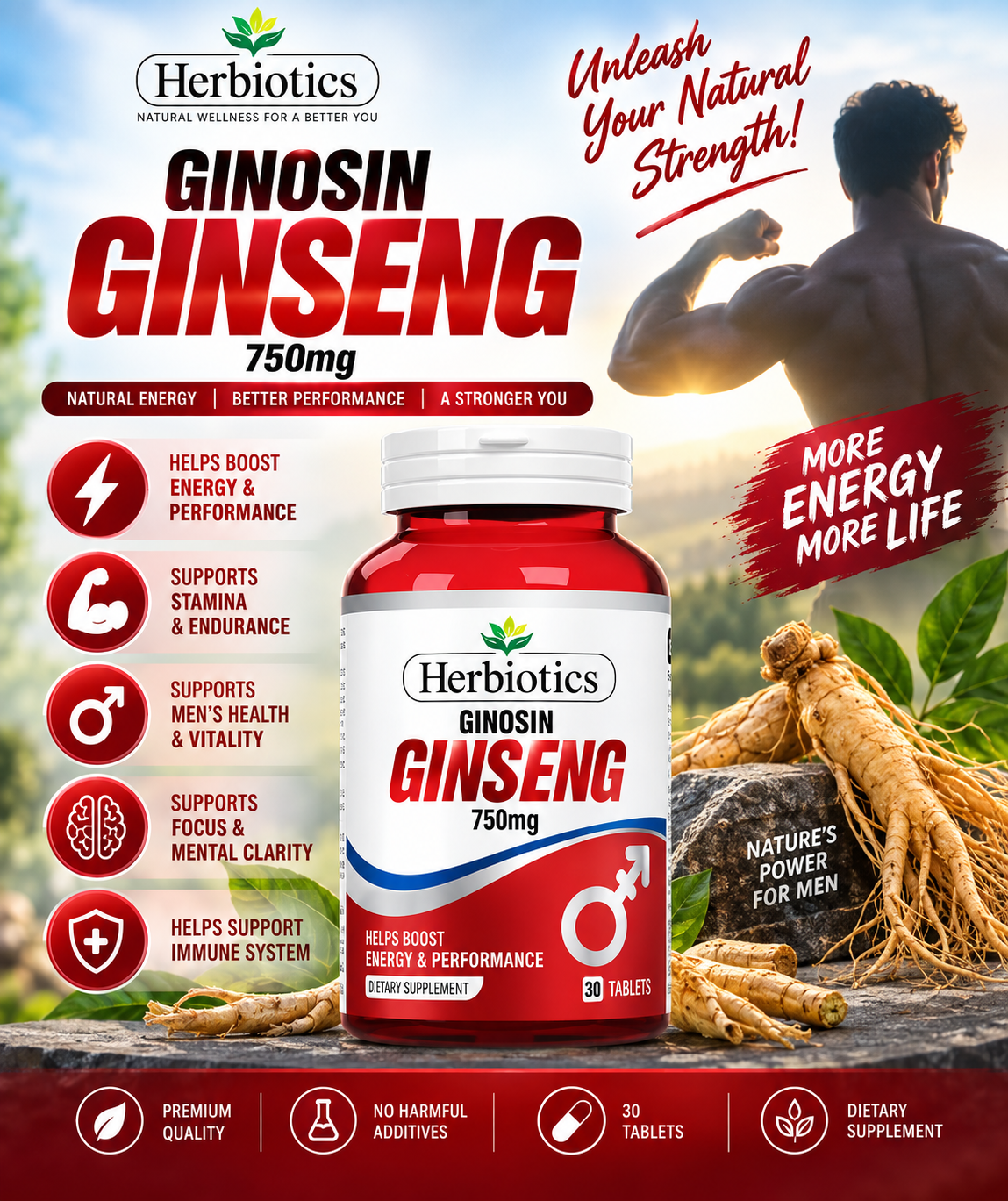 ChatGPT Image Sep 6, 2026, 01_29_57 AM Herbiotics Ginosin Ginseng 750mg – Energy & Stamina Support - Image 1