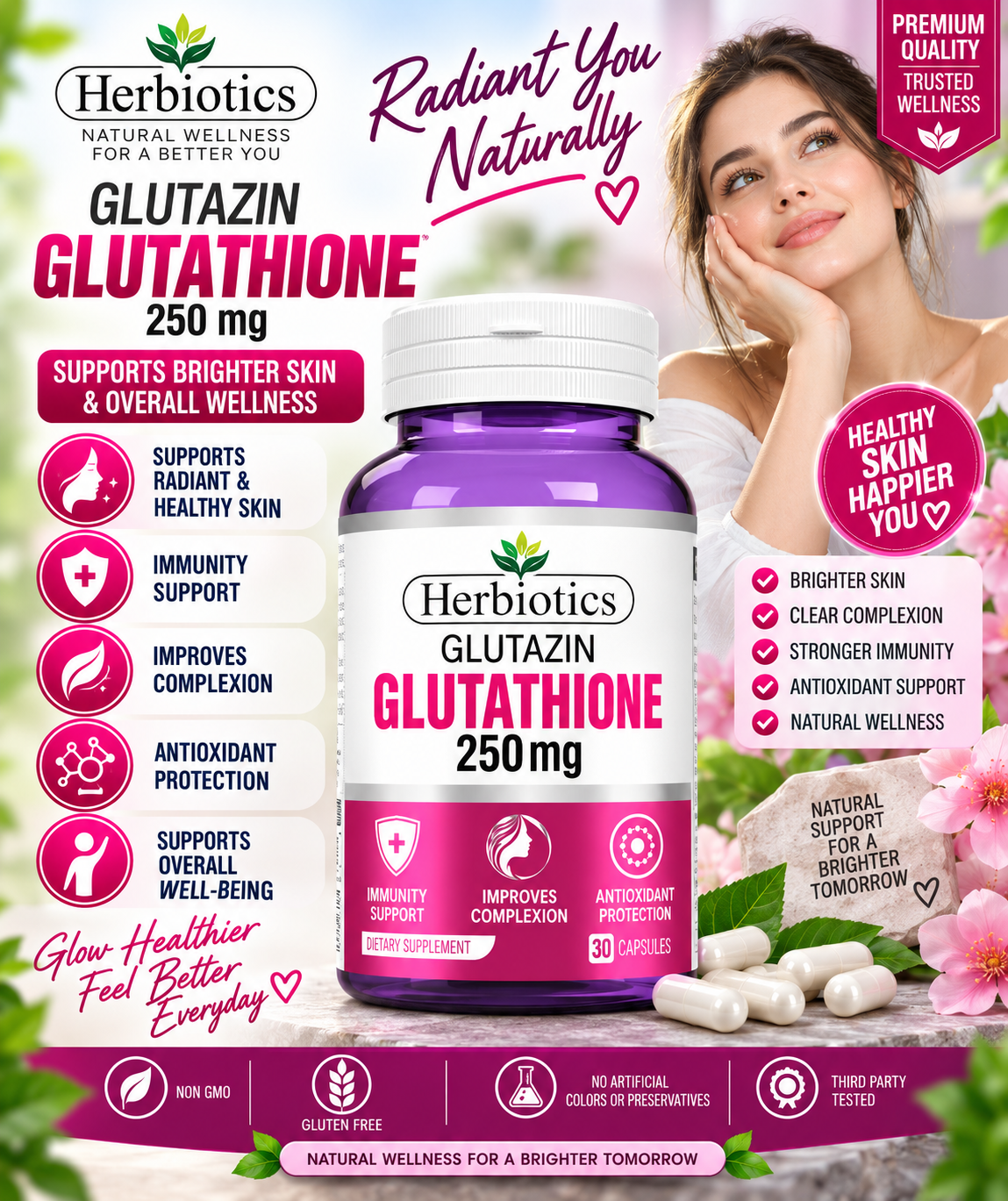 ChatGPT Image Sep 6, 2026, 01_36_58 AM Herbiotics Glutazin Glutathione 250mg – 30 Capsules - Image 1