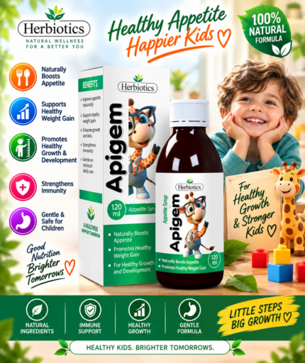Herbiotics Apigem Appetite Syrup 120ml | Kids Growth Support