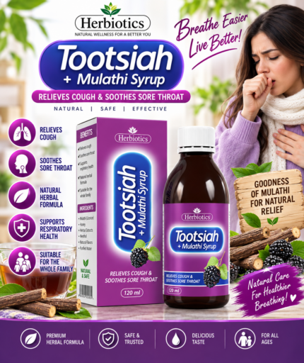 Herbiotics Tootsiah Mulathi Syrup 120ml | Herbal Cough & Throat Support
