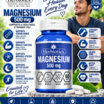 Herbiotics Magnesium 500mg | 60 Tablets for Muscle, Bone & Nerve Support