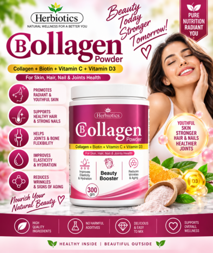 Herbiotics Collagen Powder 300g | Biotin, Vitamin C & D3 Beauty Support