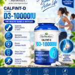 Herbiotics Calfint D, Herbiotics Vitamin D3, Calfint D 10000 IU, Vitamin D3 10000 IU, Vitamin D3 Tablets, Vitamin D Supplement, High Strength Vitamin D3, Vitamin D for Bones, Vitamin D for Muscle Support, Vitamin D for Immune Support, Bone Health Supplement, Calcium Absorption Vitamin, Vitamin D3 30 Tablets, Herbiotics Calfint D3, Vitamin D3 Supplement Pakistan, Calfint D Tablets, Vitamin D for Adults, D3 Bone Health Supplement