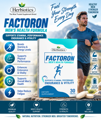 Herbiotics Factoron Men’s Health Formula | Stamina, Energy & Vitality – 30 Tablets