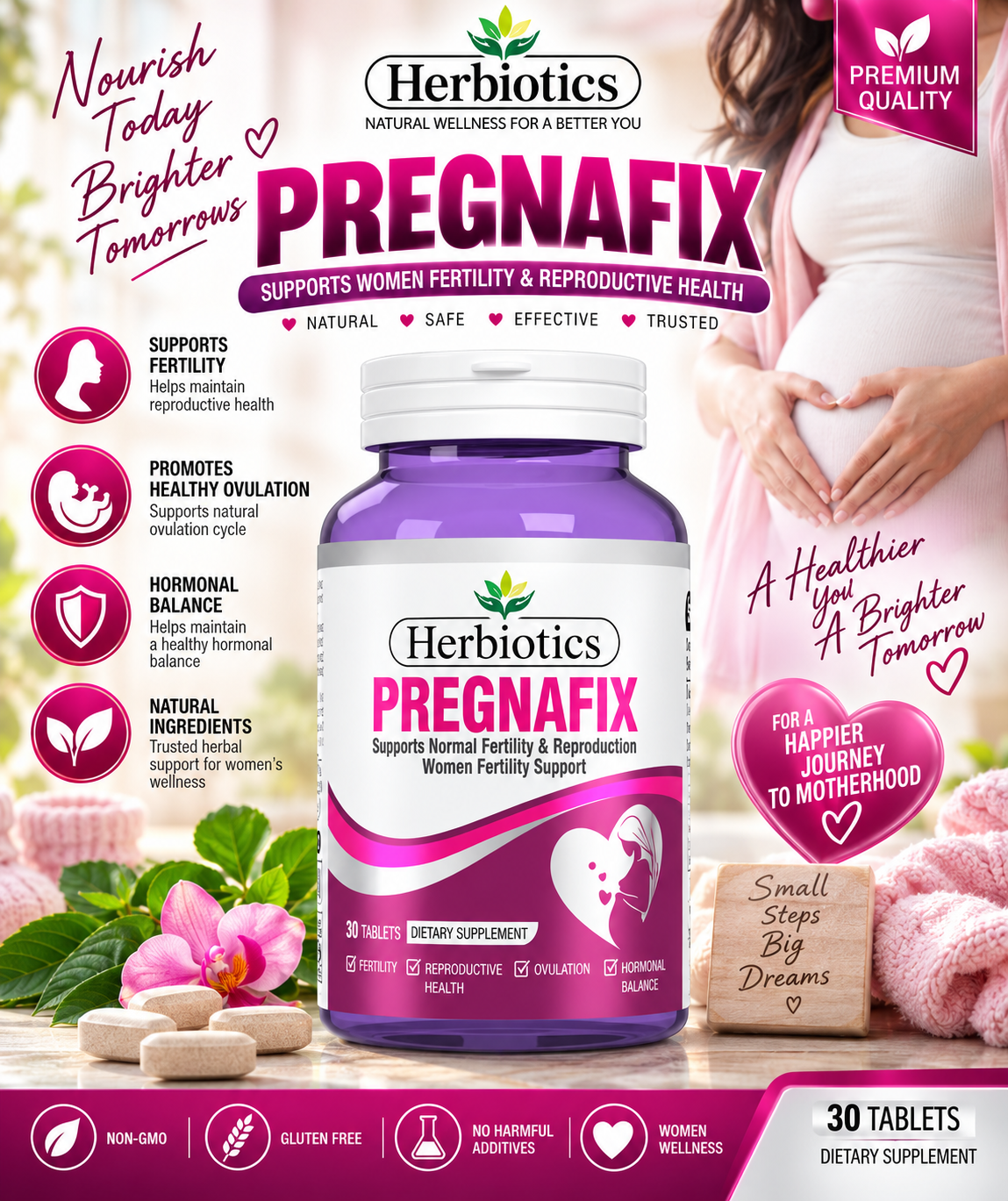 Herbiotics Pregnafix | Women’s Fertility & Reproductive Wellness Support – 30 Tablets Herbiotics Pregnafix | Women’s Fertility & Reproductive Wellness Support – 30 Tablets