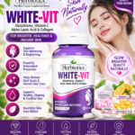 Herbiotics White-Vit | Glutathione, Vitamin C & Collagen Skin Glow Support – 30 Capsules
