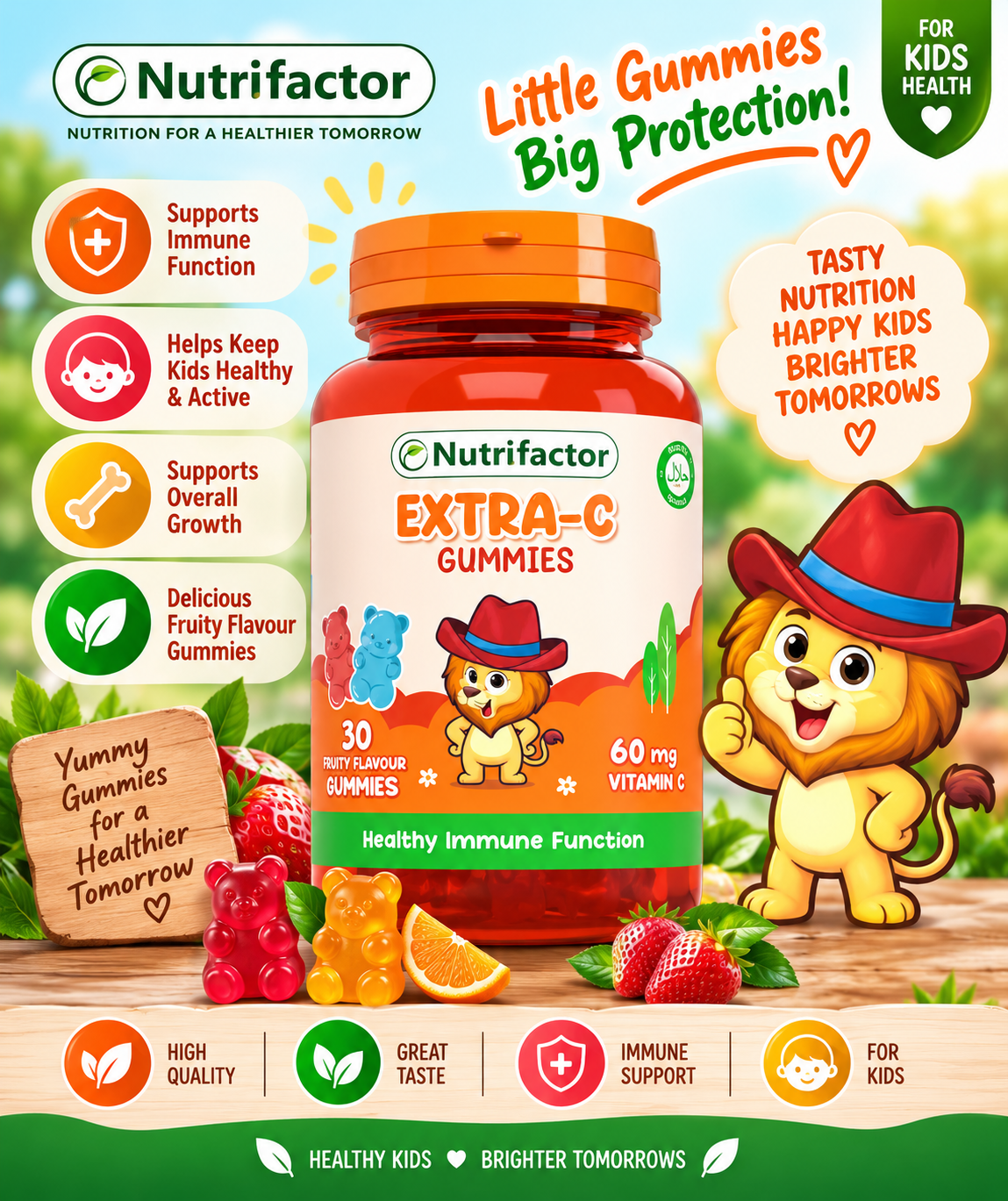 Nutrifactor Extra-C Vitamin C Gummies for Kids – Fruity Immune Support, 30 Gummies Nutrifactor Extra-C Vitamin C Gummies for Kids – Fruity Immune Support, 30 Gummies