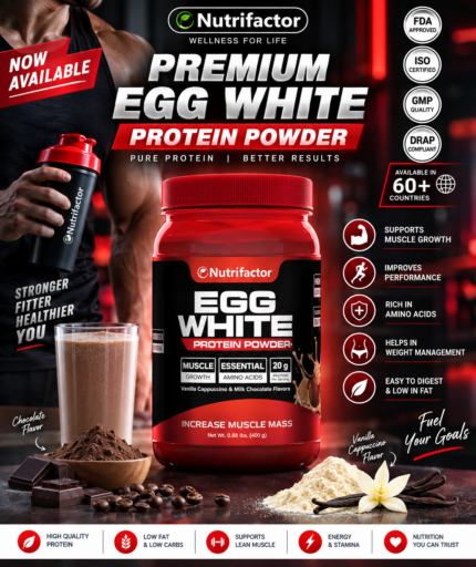Nutrifactor Premium Egg White Protein Powder – 20g Protein, Muscle & Fitness Support