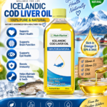Nutrifactor Icelandic Cod Liver Oil 150ml – Omega-3 EPA DHA, Vitamins A & D3