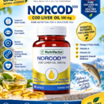 Nutrifactor Norcod 500 – Cod Liver Oil 500mg with Omega-3, 60 Softgels