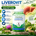 Nutrifactor Liverovit Milk Thistle & Artichoke – Herbal Liver Support, 60 Capsules