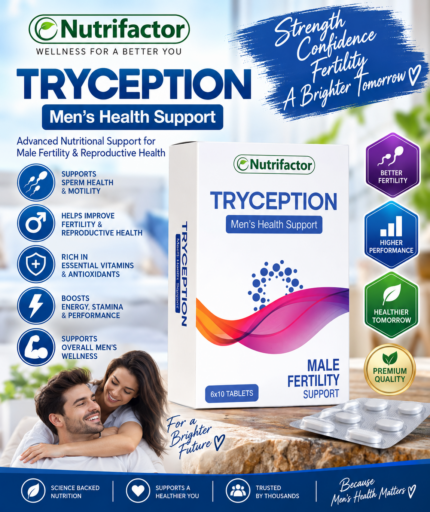 Nutrifactor Tryception – Men’s Fertility & Reproductive Health Support, 60 Tablets