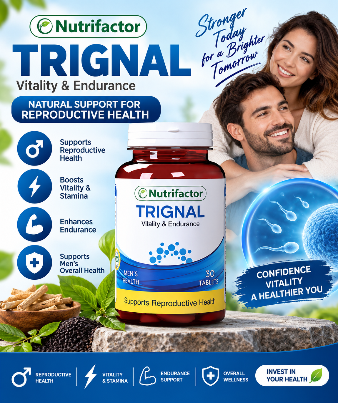 Nutrifactor Trignal – Men’s Vitality, Stamina & Reproductive Health Support, 30 Tablets Nutrifactor Trignal – Men’s Vitality, Stamina & Reproductive Health Support, 30 Tablets
