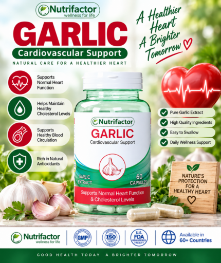 Nutrifactor Garlic Extract – Cardiovascular & Heart Health Support, 60 Capsules