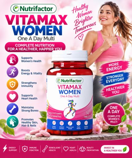 Nutrifactor Vitamax Women One A Day Multivitamin – Daily Wellness Support, 30 Tablets