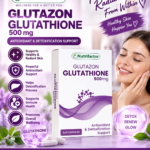Nutrifactor Glutazon Glutathione 500mg – Antioxidant & Skin Support, 30 Capsules