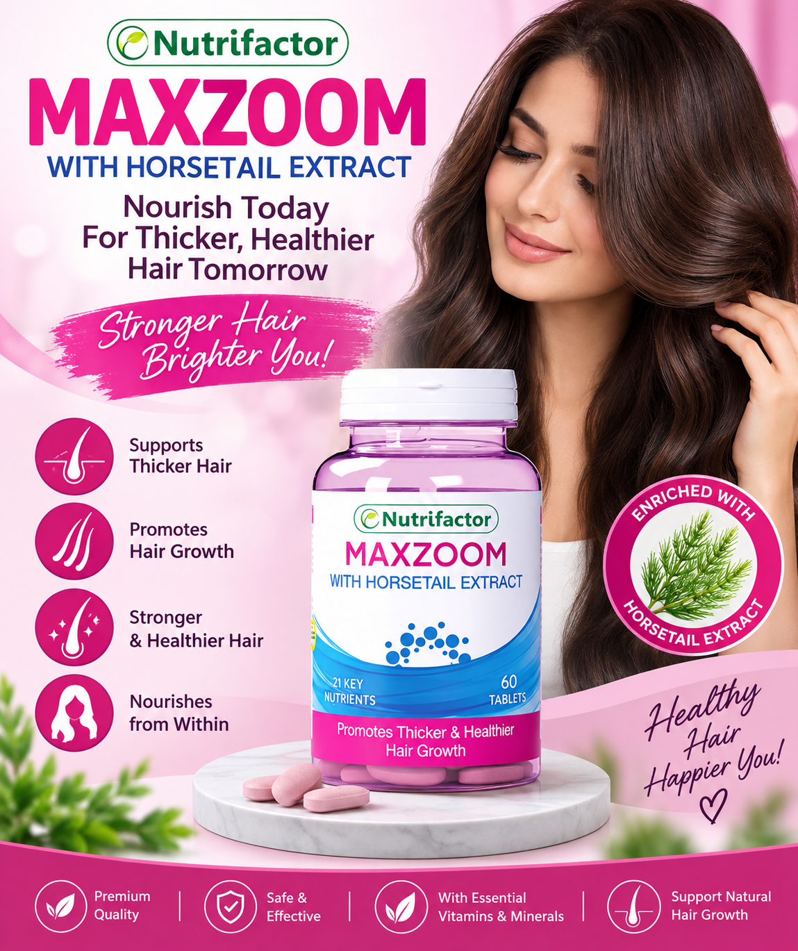 Nutrifactor Maxzoom Horsetail Extract – Hair Growth Support, 60 Tablets Nutrifactor Maxzoom Horsetail Extract – Hair Growth Support, 60 Tablets
