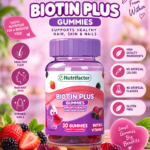 Nutrifactor Biotin Plus Gummies – Hair, Skin & Nails Support, 30 Gummies