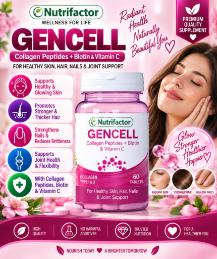 Nutrifactor Gencell Collagen + Biotin & Vitamin C – 60 Tablets
