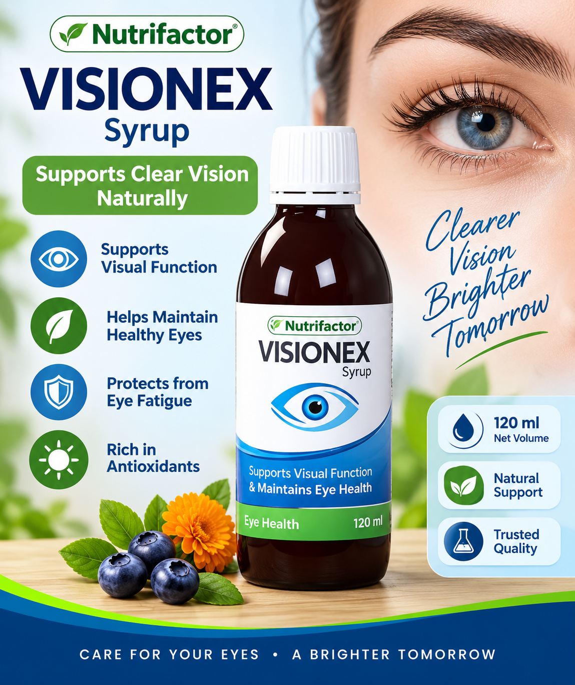 Nutrifactor Visionex Syrup 120ml – Daily Eye Health & Visual Function Support Nutrifactor Visionex Syrup 120ml – Daily Eye Health & Visual Function Support