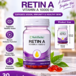 Nutrifactor Retin A Vitamin A 10,000 IU – Vision, Skin & Immune Support, 30 Capsules