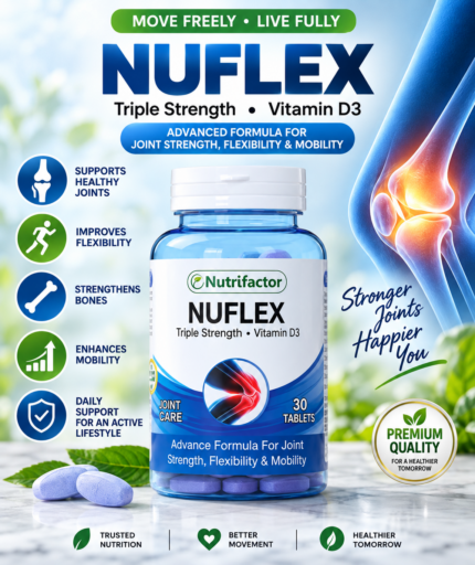 Nutrifactor Nuflex Triple Strength + Vitamin D3 – Joint Support, 30 Tablets