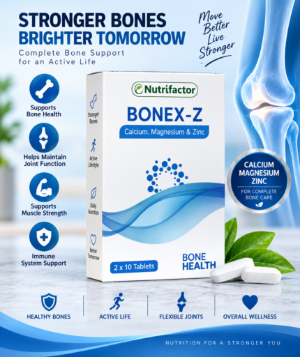 Nutrifactor Bonex-Z Calcium, Magnesium & Zinc – Bone Support Tablets