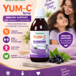 Nutrifactor YUM-C Syrup 120ml – Vitamin C, D3 & Zinc Immune Support for Kids