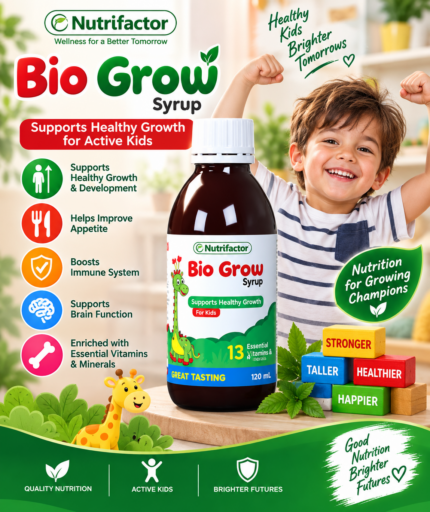 Nutrifactor Bio Grow Syrup 120ml – Kids Growth, Appetite & Daily Nutrition Support