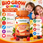 Nutrifactor Bio Grow Gummies – Kids Multivitamin with DHA, Vitamins & Minerals