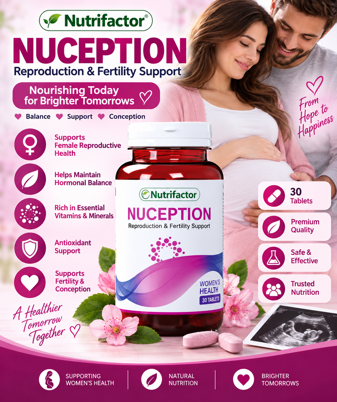 Nutrifactor Nuception – Women’s Fertility & Reproductive Support | 30 Tablets Nutrifactor Nuception – Women’s Fertility & Reproductive Support | 30 Tablets