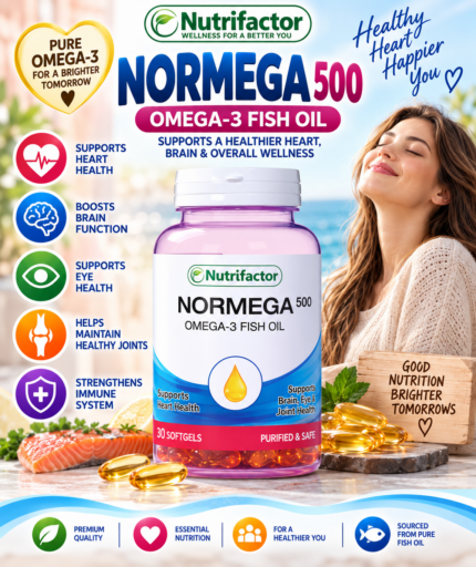 Nutrifactor Normega 500 Omega-3 Fish Oil – 30 Softgels