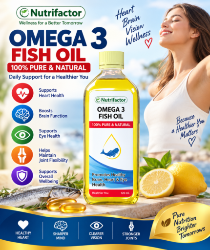 Nutrifactor Omega 3 Fish Oil 120mL – Heart, Brain & Eye Support