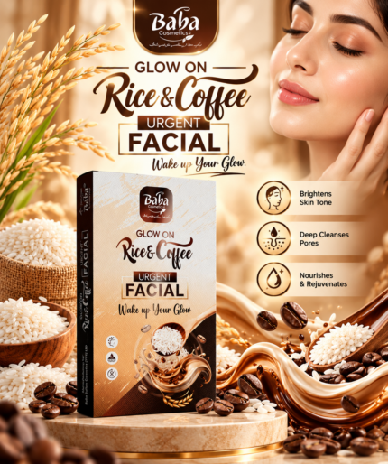 Baba Cosmetics Glow On Rice & Coffee Urgent Facial – Radiant Skin Care