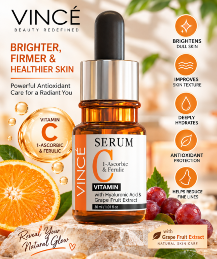 Vitamin C & Ferulic Acid Face Serum – Brightening & Hydrating Skincare