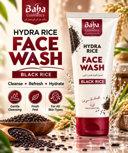 Baba Cosmetics Hydra Rice Face Wash – Black Rice Cleanser
